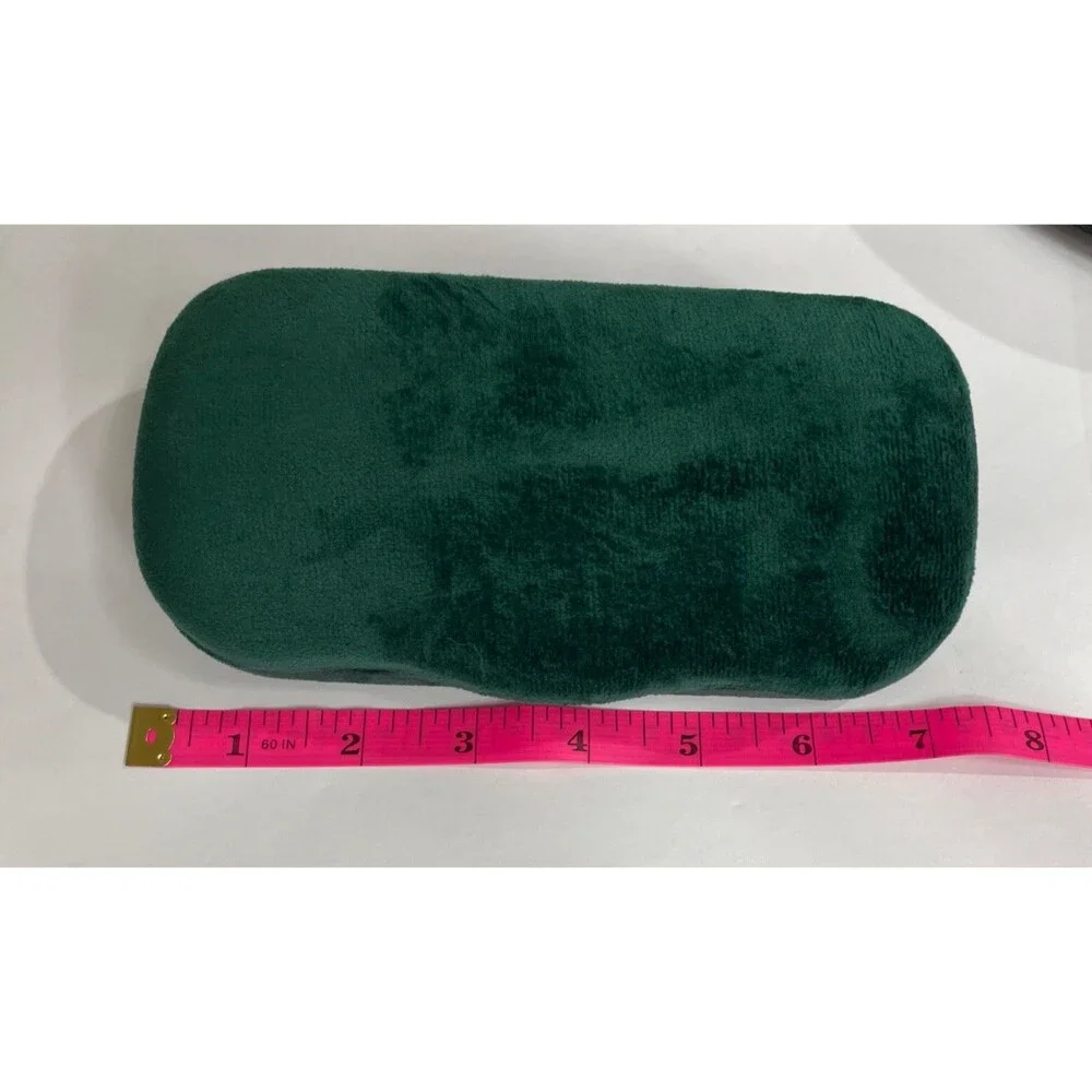 NEW GUCCI TEAL GREEN VELVET LARGE CASE EYEGLASSES SUNGLASSES CASE